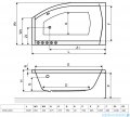 Wanna asymetryczna Excellent Magnus 150x85 biała prawa WAEX.MGP15WH