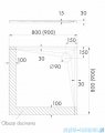 Schedpol Schedline Libra Cashmere Stone brodzik kwadratowy 80x80x3cm 3SP.L1K-8080/PK/ST