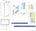 Radaway Essenza Pro Brushed Gold Kdj+S kabina 75x100x75cm prawa szczotkowane złoto 10097310-99-01R/10098075-01-01/10098075-01-01