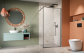 Radaway Modo F II Black kabina Walk-in 60x201cm Czarna szkło przejrzyste 10409064-54-01