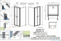 Radaway Eos DWD+S kabina prysznicowa 110x70 przejrzyste 13799493-01/13799448-01