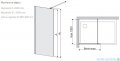 Sanplast Space Wall P/SPACEWALL kabina walk-in 90x203 cm czarny matowy 600-320-2130-59-401