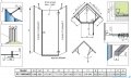 Radaway Essenza Ptj kabina pięciokątna 100x80cm prawa szkło przejrzyste 1385010-01-01R/1385055-01-01