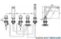 Kohlman Excelent 5-otworowa bateria wannowa QB242H