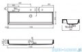 Marmorin Teo 1200 umywalka wpuszczana w blat 120x45 z otworem przelewowym i bez otworu na baterie biała 641120020210