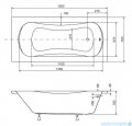 Besco Aria Prosafe 150x70cm płytka wanna prostokątna #WAA-150-PS