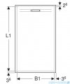 Geberit Sestra brodzik 140x70cm szary 550.215.00.2