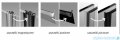 Radaway Nes Black Dwj II drzwi wnękowe 110cm prawe czarny mat/szkło przejrzyste 10036110-54-01R