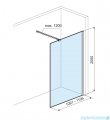 Excellent Vidoq Walk-in ścianka prysznicowa prosta 110x200 cm, złoty połysk KAEX.1506.K.1100.GL