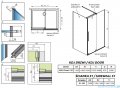Radaway Furo Kdj Brushed Nickel kabina 110x120cm prawa szczotkowany nikiel 10104572-91-01R/10110530-01-01/10113120-01-01
