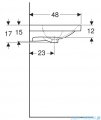 Geberit Acanto Umywalka ścienna bez otworu na baterie 120x48 cm 500.628.01.2
