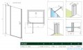 Radaway Nes Dwj II drzwi wnękowe 120cm lewe szkło przejrzyste 10036120-01-01L