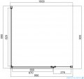 Omnires Manhattan kabina prostokątna 100x90cm przejrzyste profile czarne MH1090BLTR