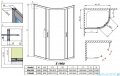 Radaway Premium Plus E Kabina półokrągła z drzwiami przesuwnymi 100x80x190cm szkło grafitowe 30491-01-05N