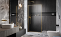 Radaway Modo F II Gold kabina Walk-in 80x201cm Złoty połysk szkło przejrzyste 10409084-09-01