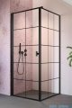 Radaway Nes 8 Black Kdj I Factory kabina 90x100cm lewa czarny mat/szkło przejrzyste 10072090-54-55L/10089100-54-55