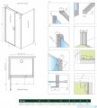 Radaway Nes Kds I Drzwi 120cm lewe szkło przejrzyste 10023120-01-01L