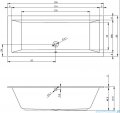 Riho Lugo wanna prostokąta 190x80cm z hydromasażem BLISS lewa B135006005