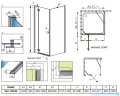 Radaway Almatea Kdj Gold kabina prysznicowa 120x90 lewa szkło brązowe 32144-09-08NL