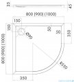 Oltens Superior brodzik półokrągły 90x90 cm 16002000