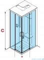 Novellini Skill 2A kabina z hydromasażem prawa gołębi szary 120x90 SKIA299DM1F-1AN2