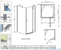 Radaway Torrenta Kdj Kabina prysznicowa 120x90 prawa szkło grafitowe 32245-01-05NR