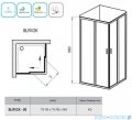 Ravak Blix BLRV2K drzwi prysznicowe 1/2 80cm białe transparent Anticalc 1XV40100Z1