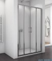 SanSwiss Top-Line TOPS4 Drzwi prysznicowe 4-częściowe 140cm profil biały TOPS414000407