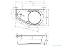 Riho Yukon wanna asymetryczna 160x90cm z hydromasażem Flow lewa B009010005
