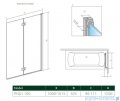 Radaway Nes 8 Black Pnd I parawan nawannowy 100cm prawy czarny mat/szkło przejrzyste 10060100-54-01R