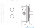 Omnires Contour bateria termostatyczna podtynkowa złoto szczotkowane CT8036GLB
