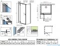 Radaway Essenza New Black Kdj kabina 100x80cm lewa szkło przejrzyste 385040-54-01L/384051-54-01