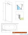 Radaway Idea Black Pnj parawan nawannowy 90cm L/P przejrzyste 10001090-54-01