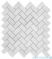 Dunin Black & White Eastern White Herringbone 48 mozaika kamienna 28,5x30,5 cm