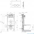Omnires Flush Set Strongframe stelaż podtynkowy do WC przycisk spłukujący biały mat STFWC1M-RWM