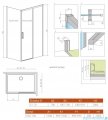 Radaway Idea Kdj Brushed Gold kabina 100x70cm prawa szczotkowane złoto 387040-99-01R/387048-99-01L