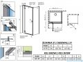 Radaway Essenza New Black Kdj kabina 90x70cm lewa szkło przejrzyste 385044-54-01L/384048-54-01