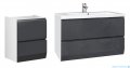 Oristo Brylant szafka z umywalką prawa 125x50x48cm grafit/biały OR36-SD2S-85-5/OR36-SD2S-40-5/UME-BR-125-92-P
