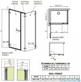 Radaway Arta Kds I kabina 140x90cm lewa szkło przejrzyste 386820-03-01L/386105-03-01L/386111-03-01