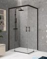 Novellini Kali AH kabina 100x90 profile czarne KALIAH96L-1H/KALIAH86L-1H