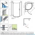 Radaway Torrenta PDJ Kabina półokrągła 90x90 lewa szkło przejrzyste 131700-01-01