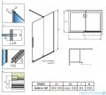 Radaway Furo Gold Walk-in kabina 150x200cm prawa szkło przejrzyste 10106788-09-01R/10110744-01-01