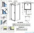 Radaway Essenza New Kdj+S kabina 90x110x90cm lewa szkło przejrzyste 385023-01-01L/384050-01-01/384050-01-01