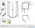 Radaway Kabina prysznicowa Almatea Kdd 90x80 szkło grafitowe 32186-01-05N