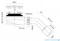 Oltens Pite Turbo syfon brodzikowy odpływ 90 mm 08001000