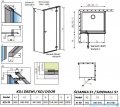 Radaway Essenza New Kdj kabina 90x90cm prawa szkło przejrzyste 385044-01-01R/384050-01-01