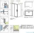 Radaway Idea Kdj ścianka boczna 80cm prawa szkło przejrzyste 387051-01-01R