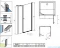 Radaway Eos DWS Drzwi wnękowe 120 prawe szkło przejrzyste 37992-01-01NR