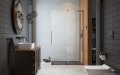 Radaway Furo SL Brushed GunMetal kabina Walk-in 80x200cm prawa szczotkowany grafit 10306438-92-01R/10110394-01-01