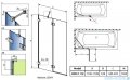 Radaway Essenza Pro Brushed GunMetal Pnd II parawan nawannowy 110cm lewy szczotkowany grafit 10102110-92-01L